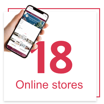 18 online stores 18 online stores